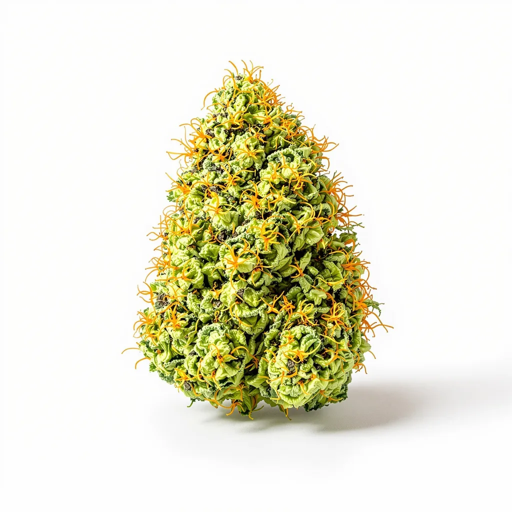Bubblegum Haze 7% indica / 93% sativa flower with visible trichomes