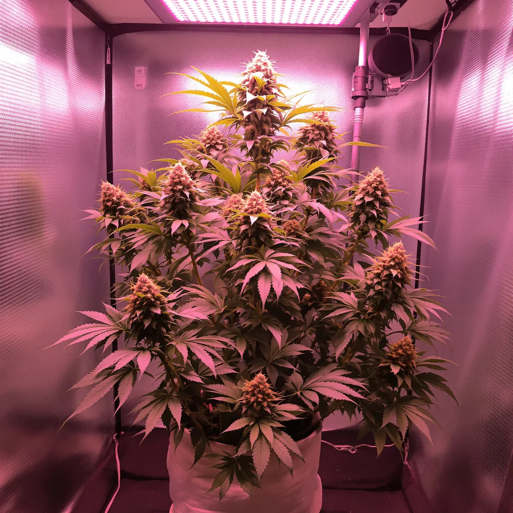 Buckeye Purple cannabis plant in flowering stage — Short feminised
