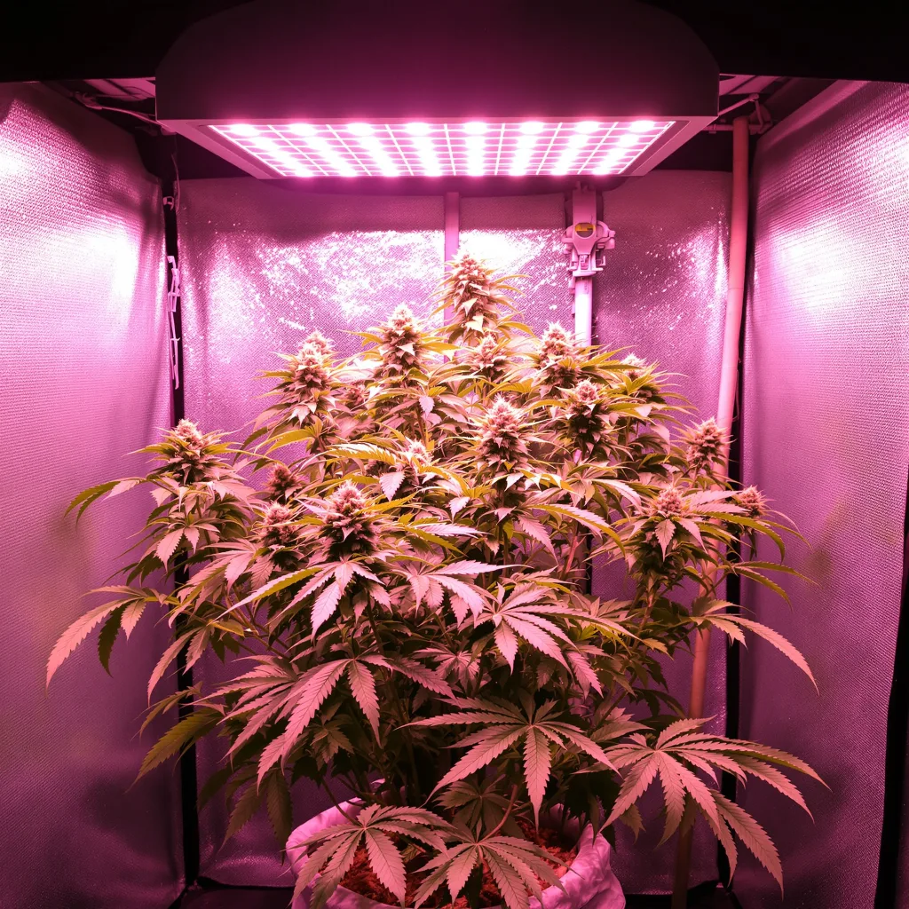 Buddha's Sister cannabis plant in flowering stage — 90–130 cm feminised