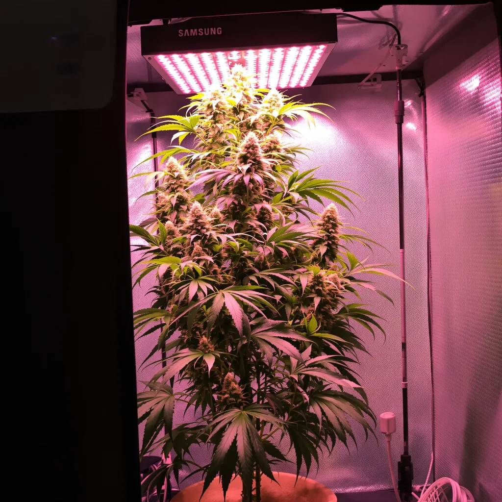 Butterscotch cannabis plant in flowering stage — Short feminised