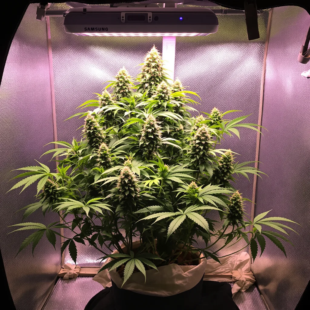 Candy Cane cannabis plant in flowering stage — Short autoflower