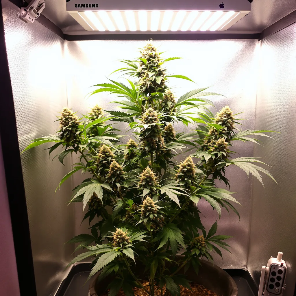 Candy Cream cannabis plant in flowering stage — 150 cm feminised