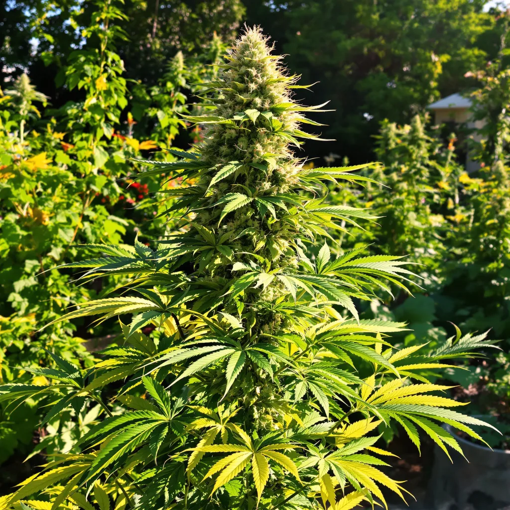 Canna-Tsu Kush 50% indica / 50% sativa flower with visible trichomes