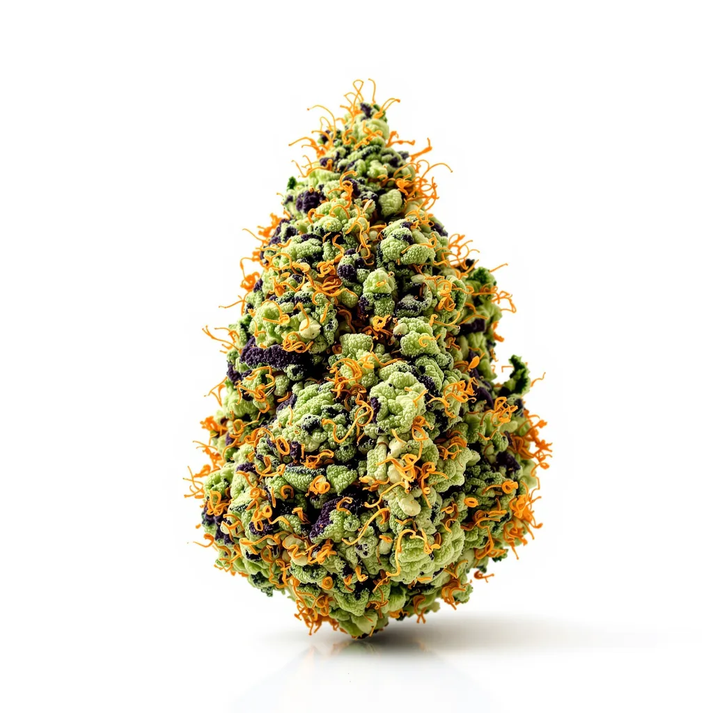Capers 71% indica / 29% sativa flower with visible trichomes