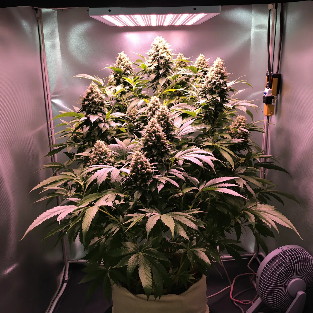 Cascadia Kush cannabis plant in flowering stage — Short feminised