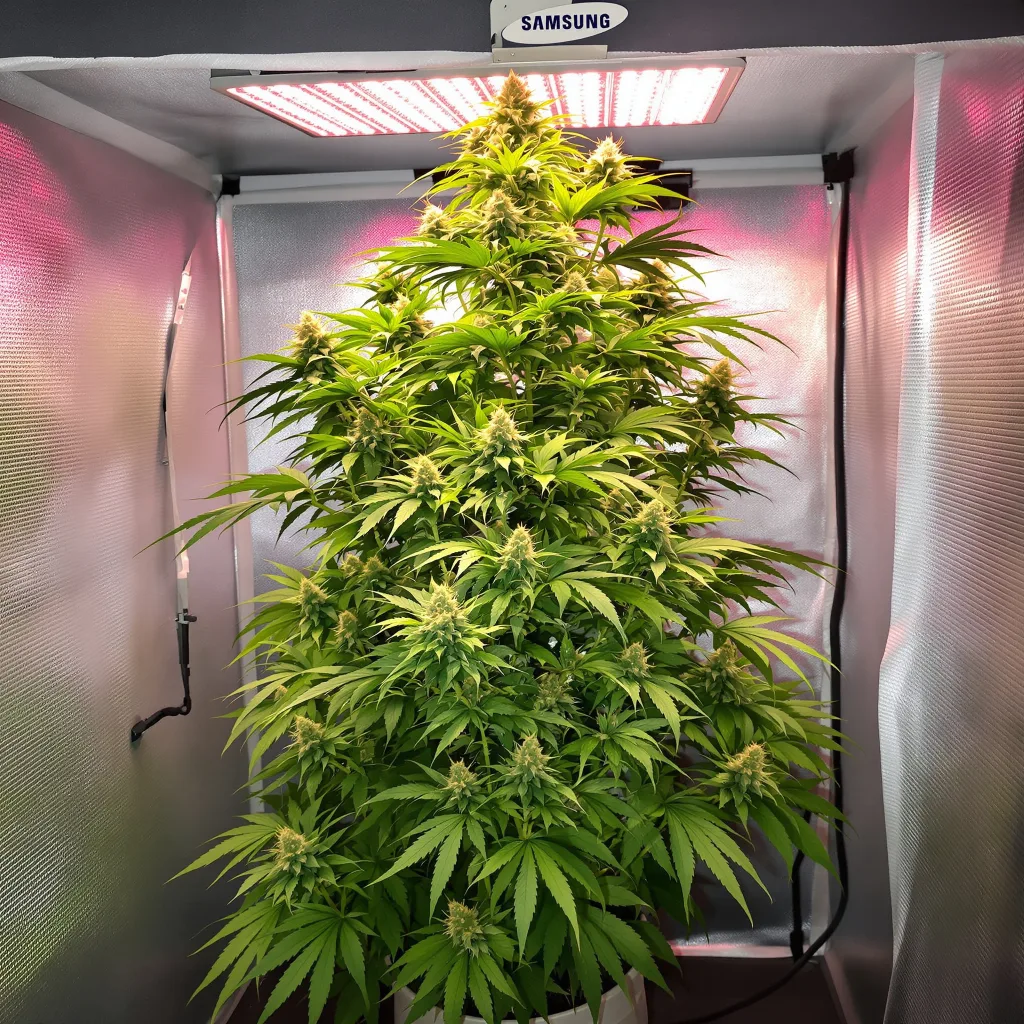 Cat Piss cannabis plant in flowering stage — Short feminised