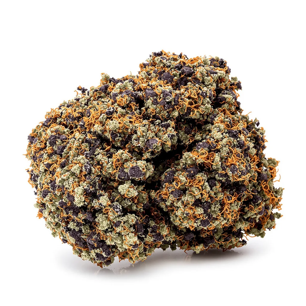Cataract Kush 64% indica / 36% sativa flower with visible trichomes