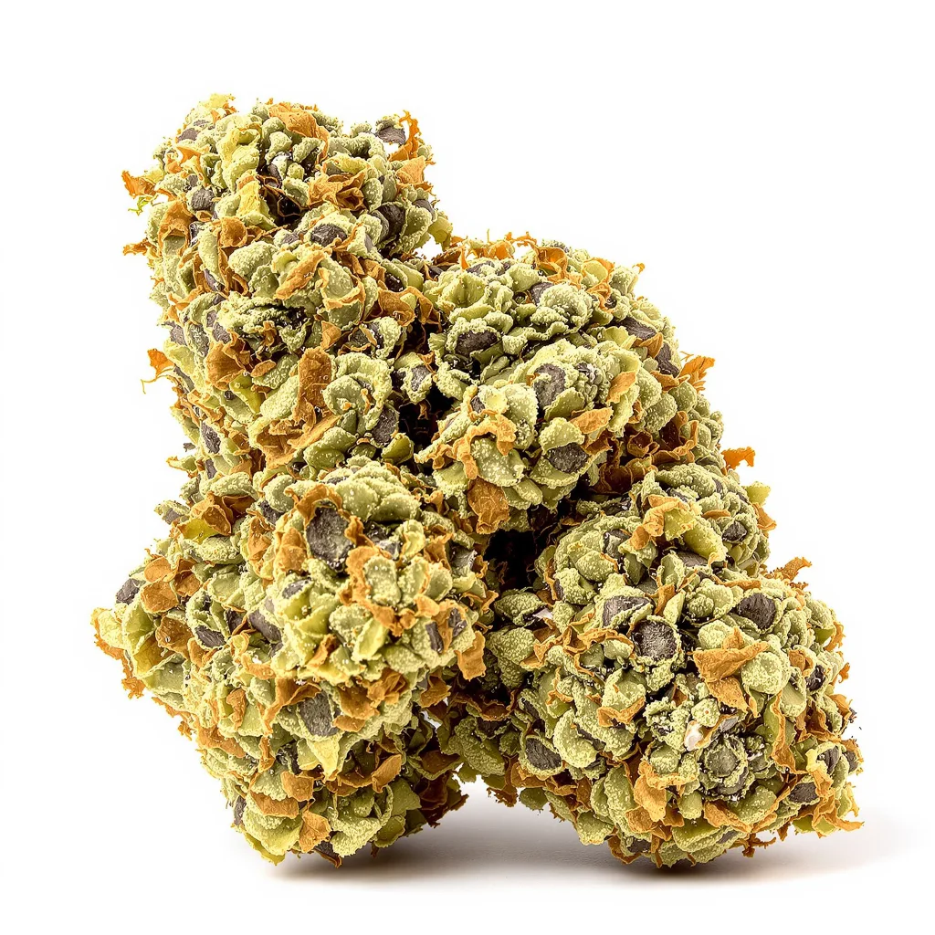 CBD ACDC 47% indica / 53% sativa flower with visible trichomes