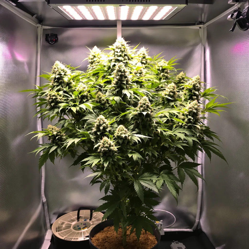 CBD Critical Mango cannabis plant in flowering stage — Medium feminised