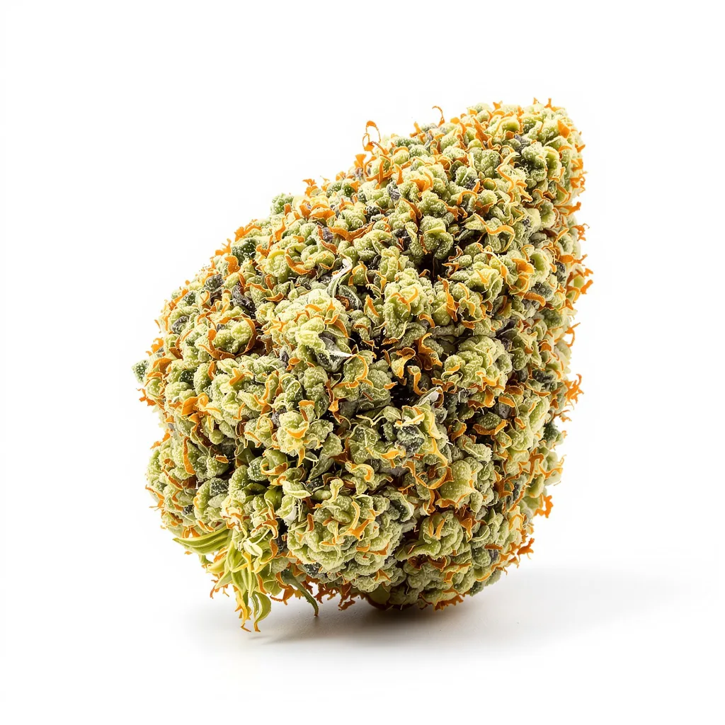 CBD Critical Mass 41% indica / 59% sativa flower with visible trichomes