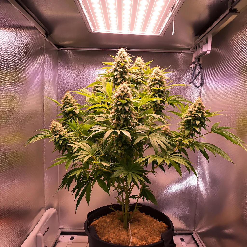 CBD Fast Eddy cannabis plant in flowering stage — Medium feminised