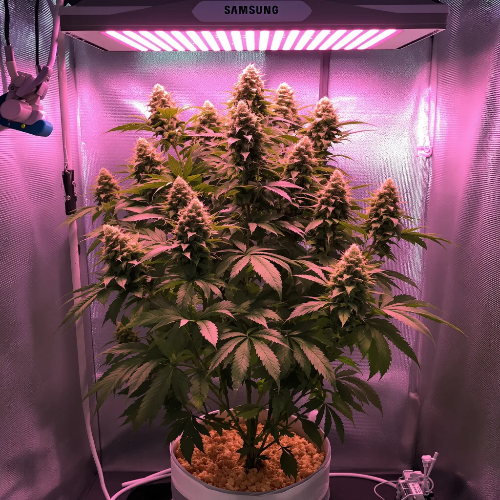 CBD Lemon Potion cannabis plant in flowering stage — Short feminised
