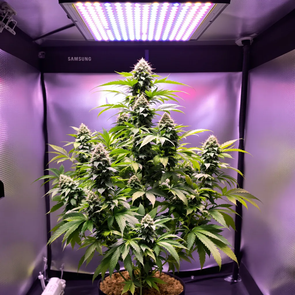 CBD PH Haze cannabis plant in flowering stage — Short feminised