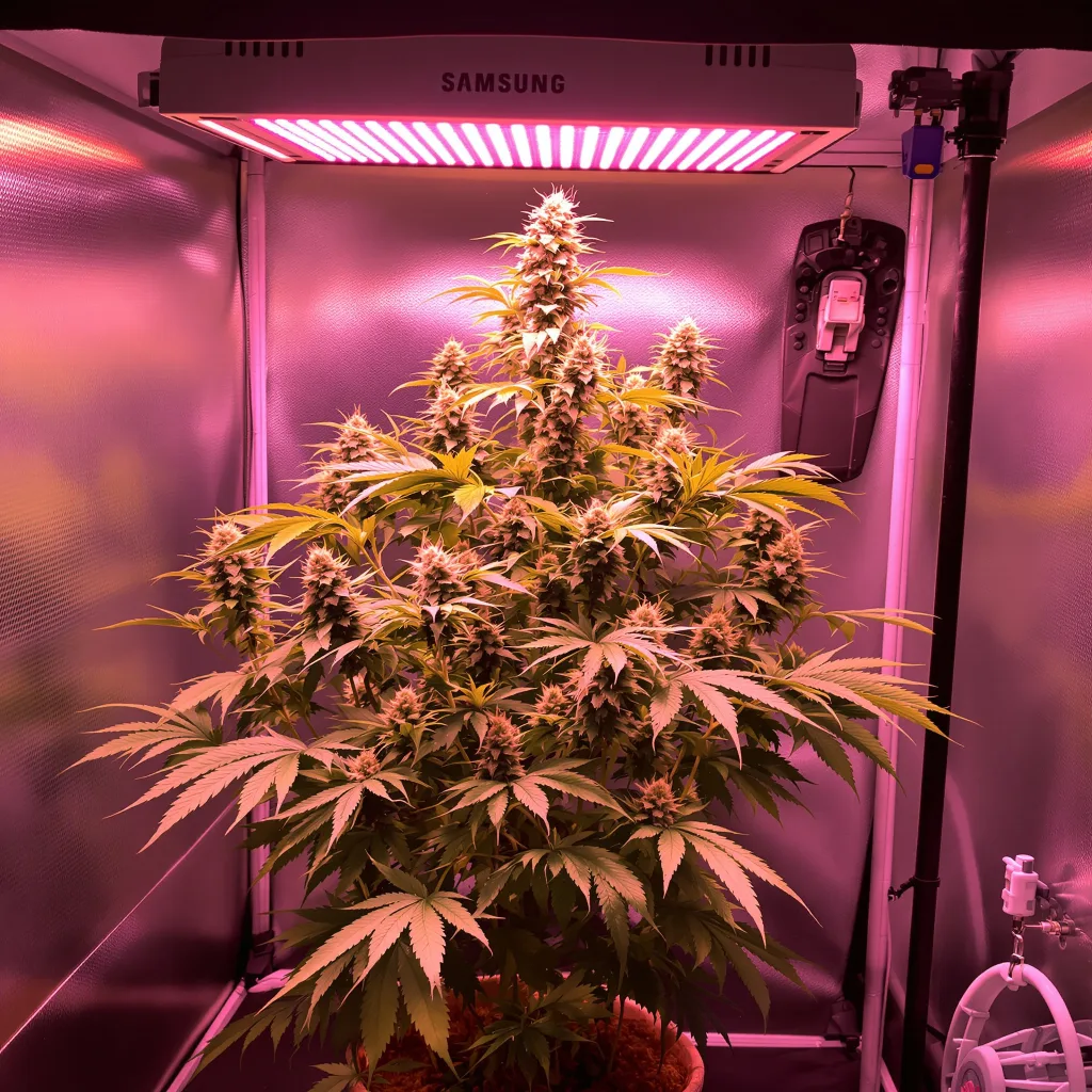 CBD Solomatic cannabis plant in flowering stage — 50-100 cm autoflower