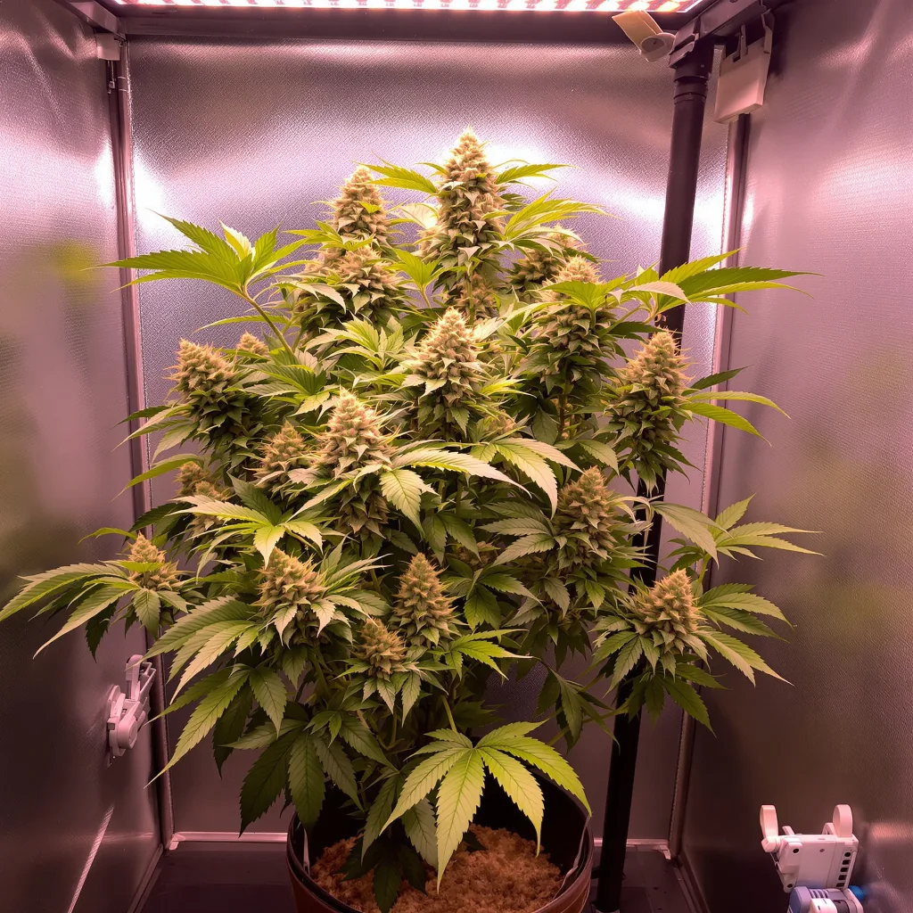 CBD Sour Lemon cannabis plant in flowering stage — 1.5 m feminised