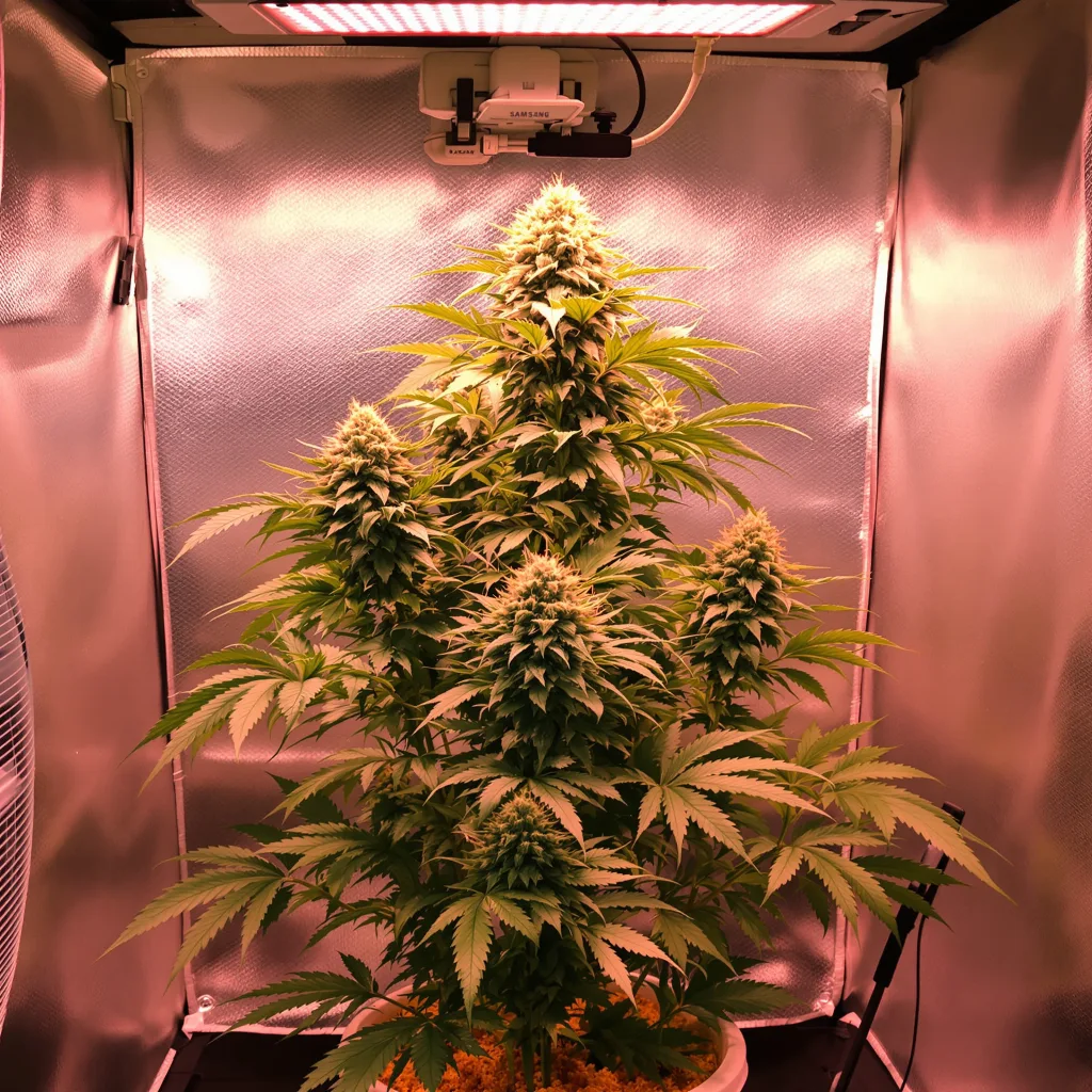 CBD Stress Killer cannabis plant in flowering stage — 90-120 cm. Medium feminised
