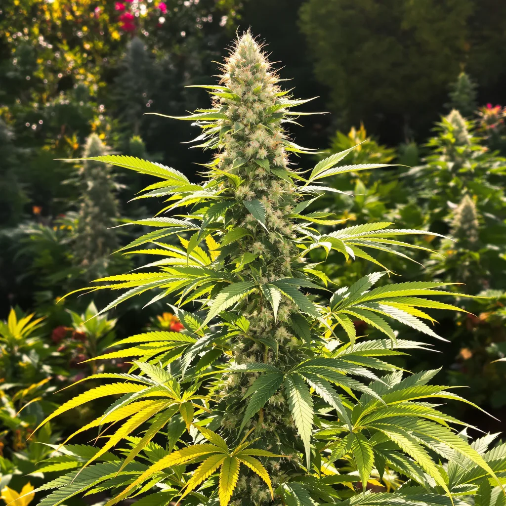 Cereal Milk 50% indica / 50% sativa flower with visible trichomes