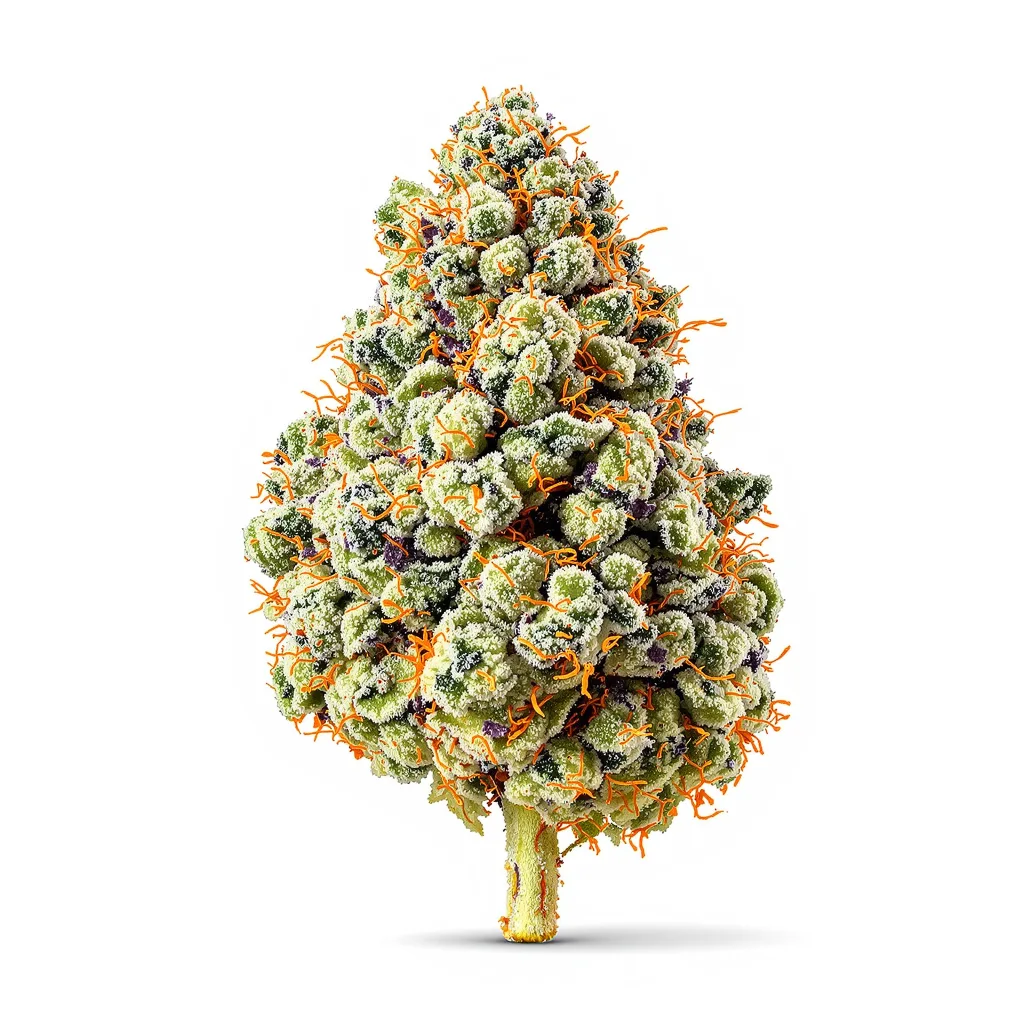 Cereal Milk 50% indica / 50% sativa flower with visible trichomes