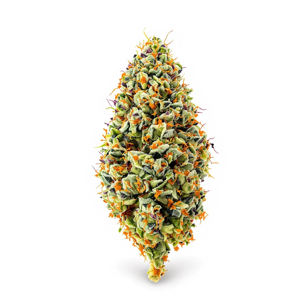 Cheese 60% indica / 40% sativa flower with visible trichomes