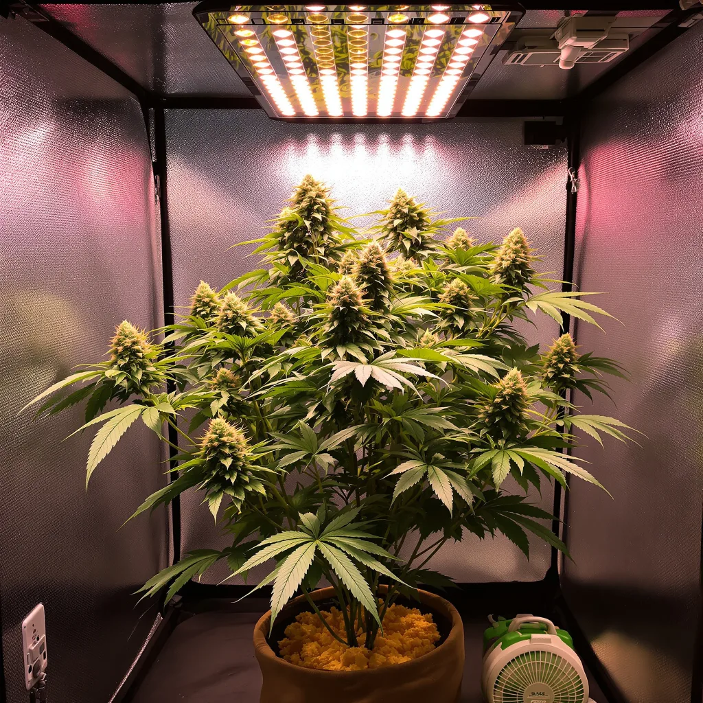 Cheese Quake cannabis plant in flowering stage — Medium feminised