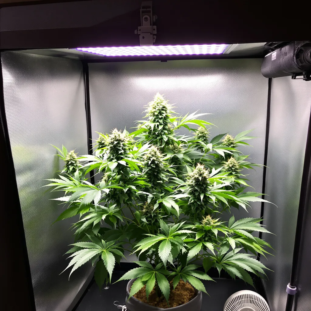 Chem Scout cannabis plant in flowering stage — Short feminised