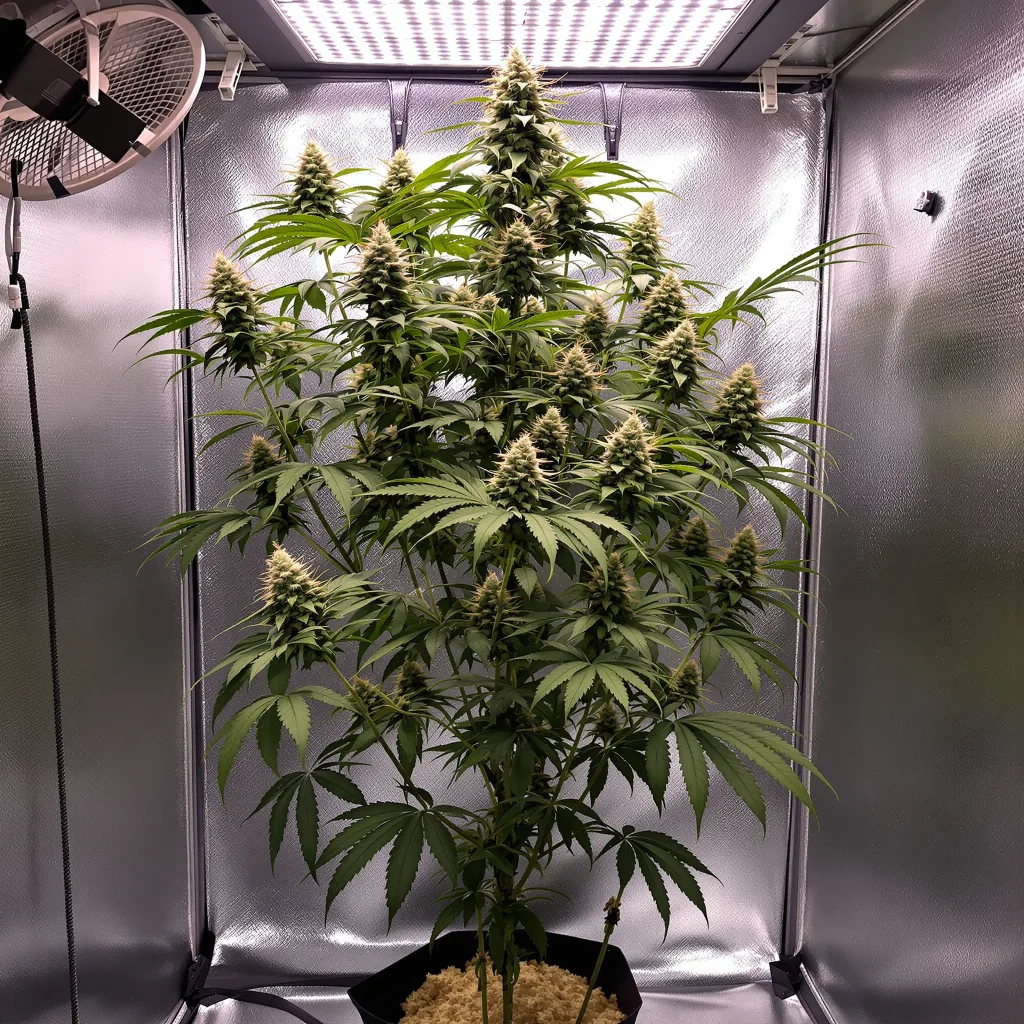 Cherry AK-47 cannabis plant in flowering stage — Short feminised