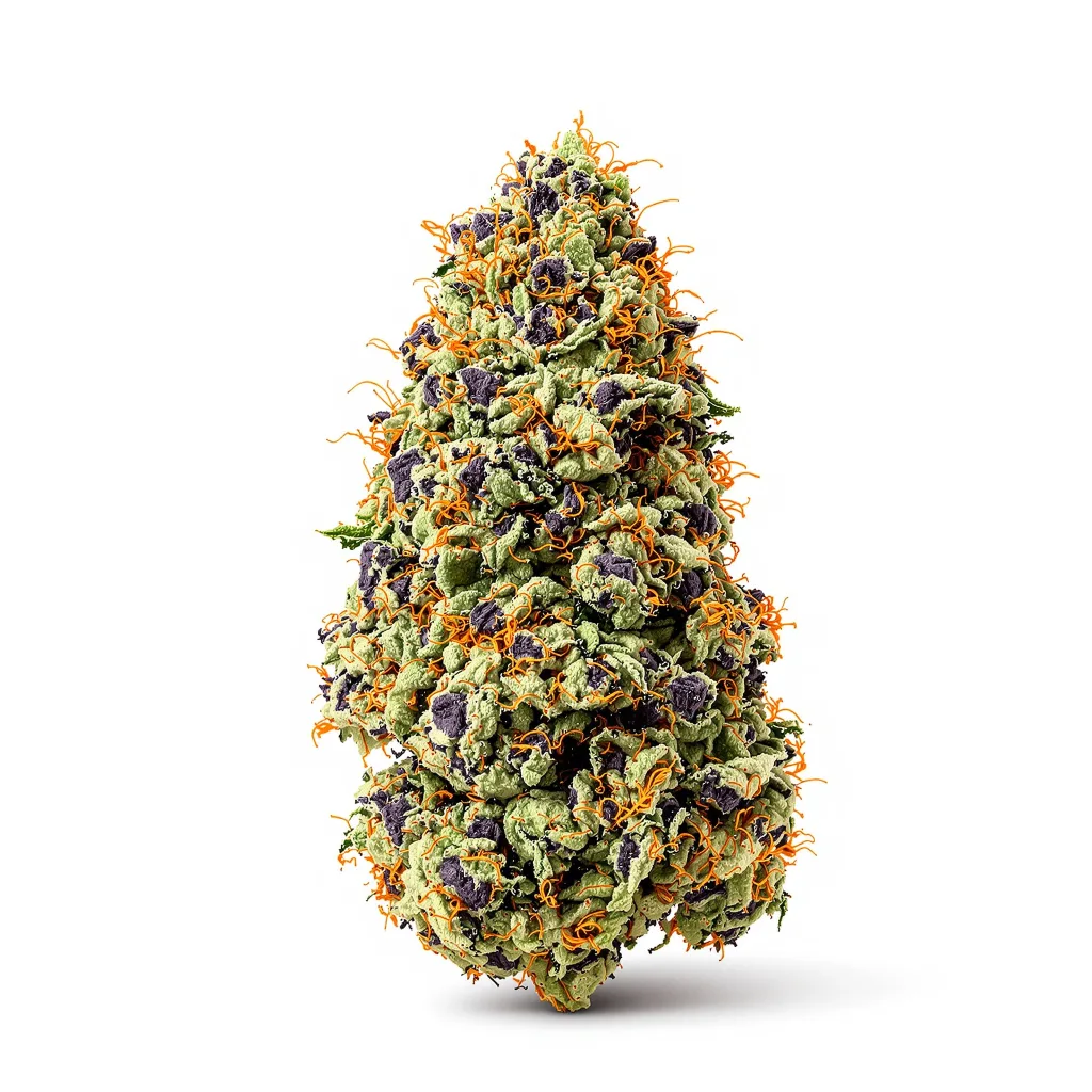 China Yunnan 65% indica / 35% sativa flower with visible trichomes