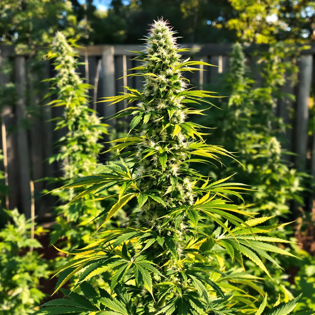 Chocolate Thai 16% indica / 84% sativa flower with visible trichomes