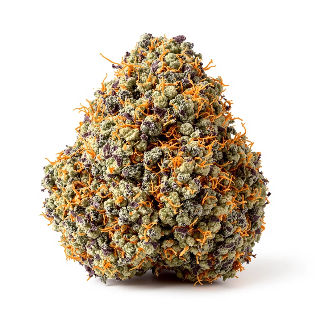 CHR Super OG 69% indica / 31% sativa flower with visible trichomes