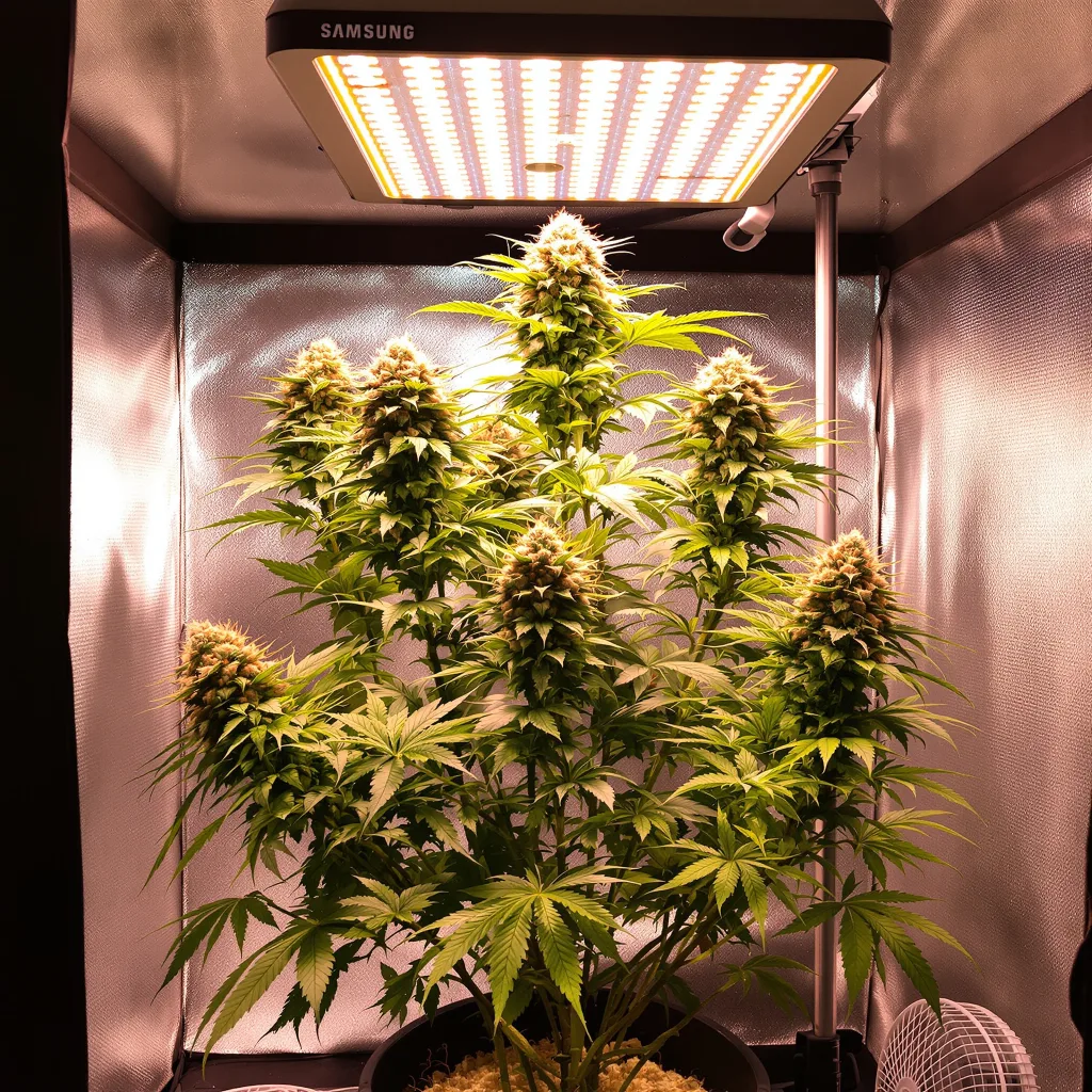 Chupacabra cannabis plant in flowering stage — 90-120 cm. Medium autoflower