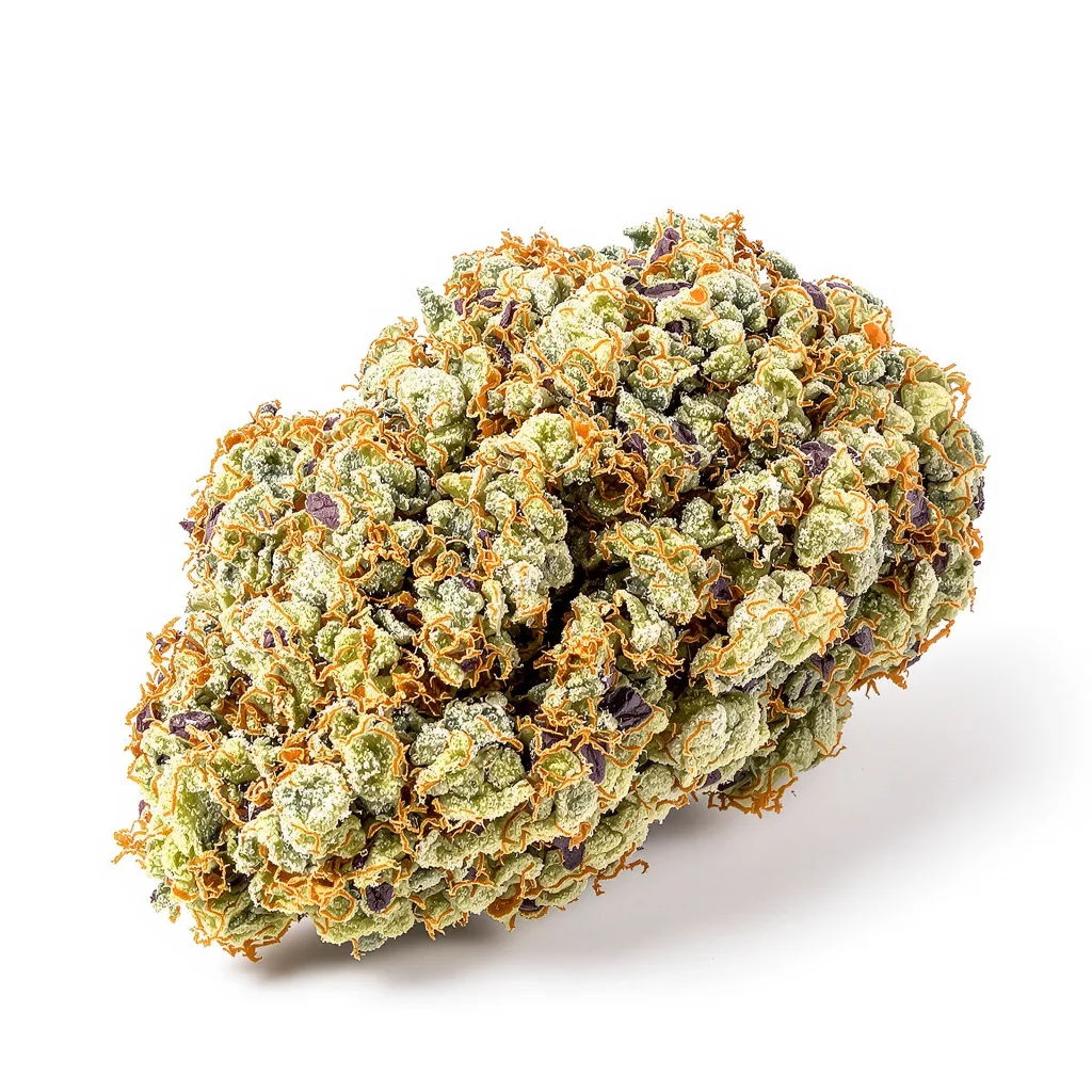 Cinex 33% indica / 67% sativa flower with visible trichomes