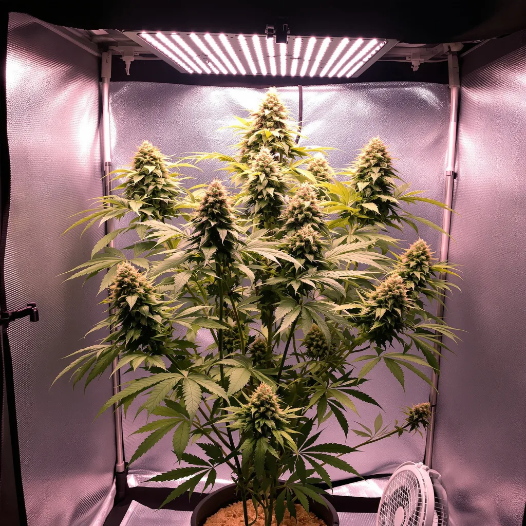 Cookie Wreck cannabis plant in flowering stage — 80–120 cm autoflower