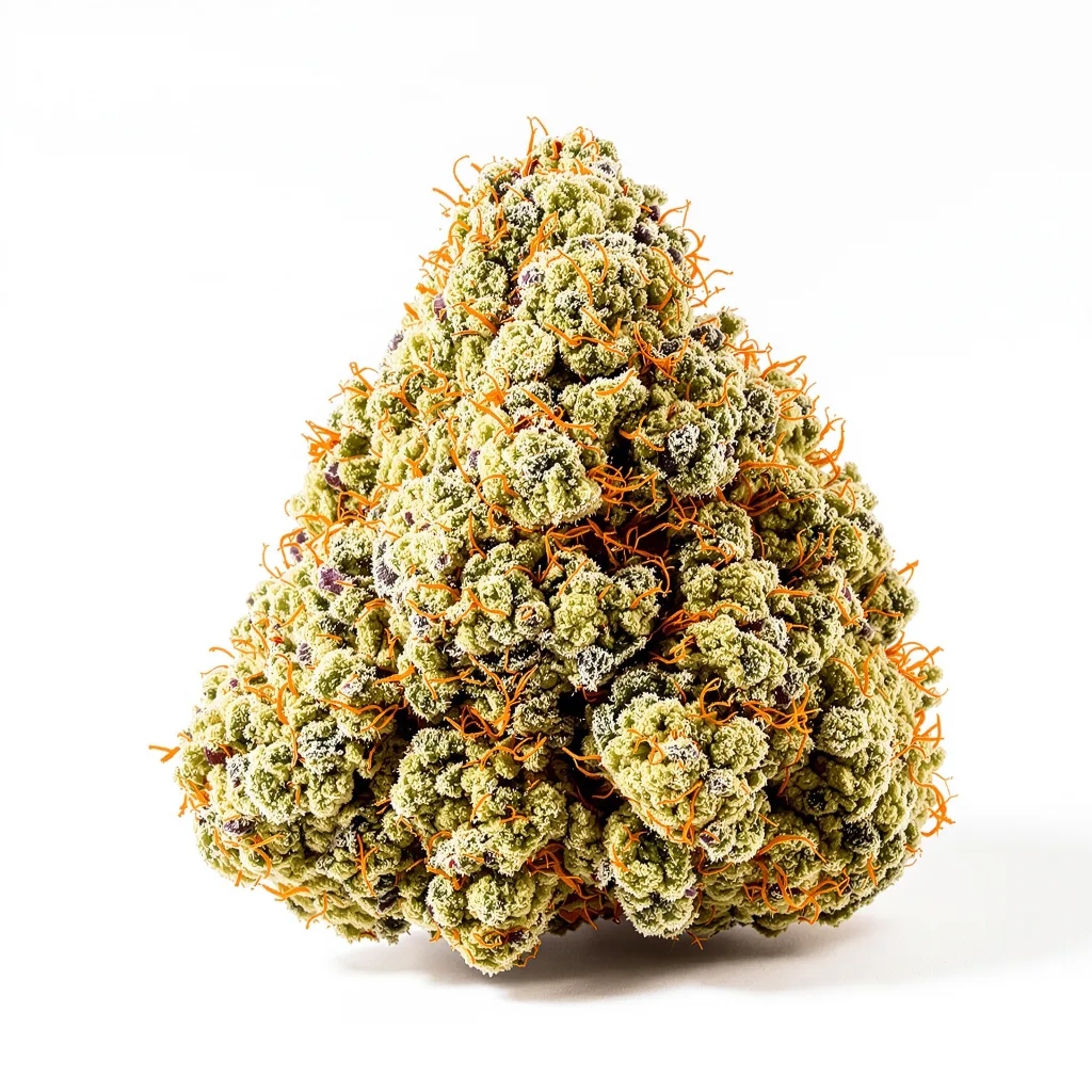 Cookies Gelato 41% indica / 59% sativa flower with visible trichomes