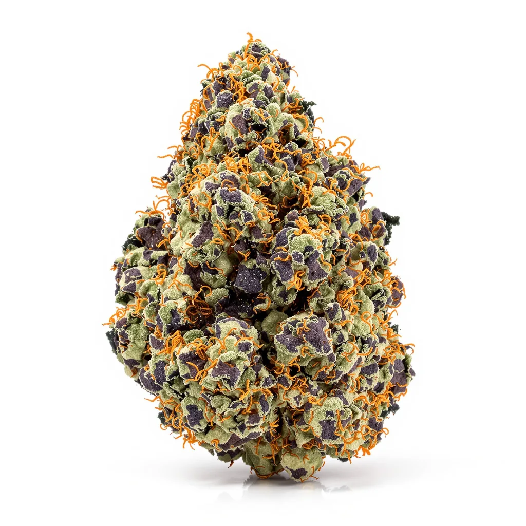 Cookies Kush 84% indica / 16% sativa flower with visible trichomes