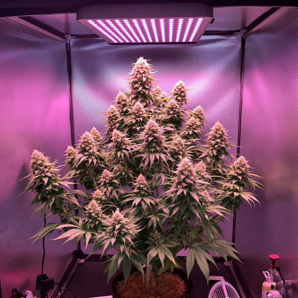 Corkscrew cannabis plant in flowering stage — 60 - 90 cm autoflower
