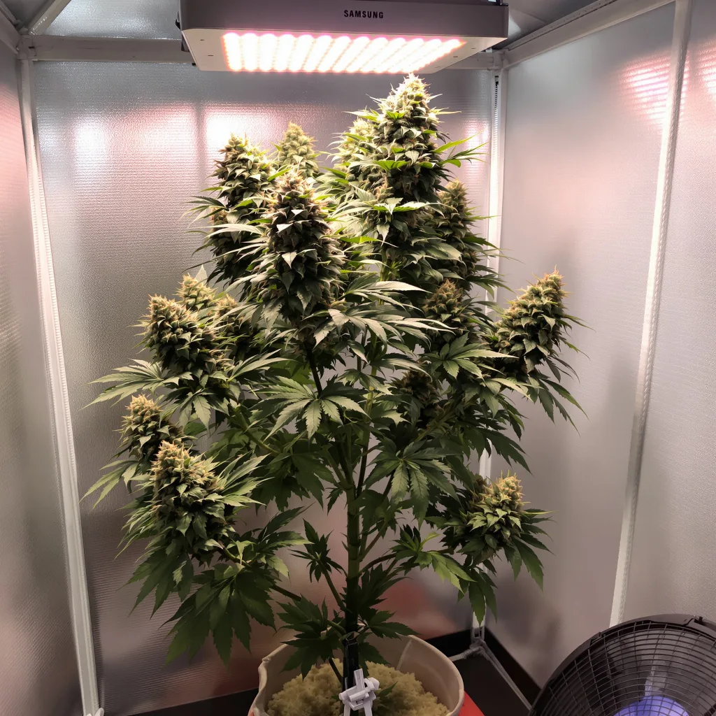 Corleone Kush cannabis plant in flowering stage — 90-120 cm. Medium autoflower