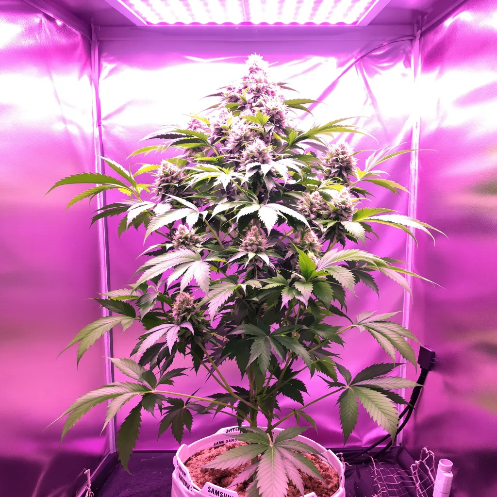 Cream cannabis plant in flowering stage — Small (0-120 cm) feminised