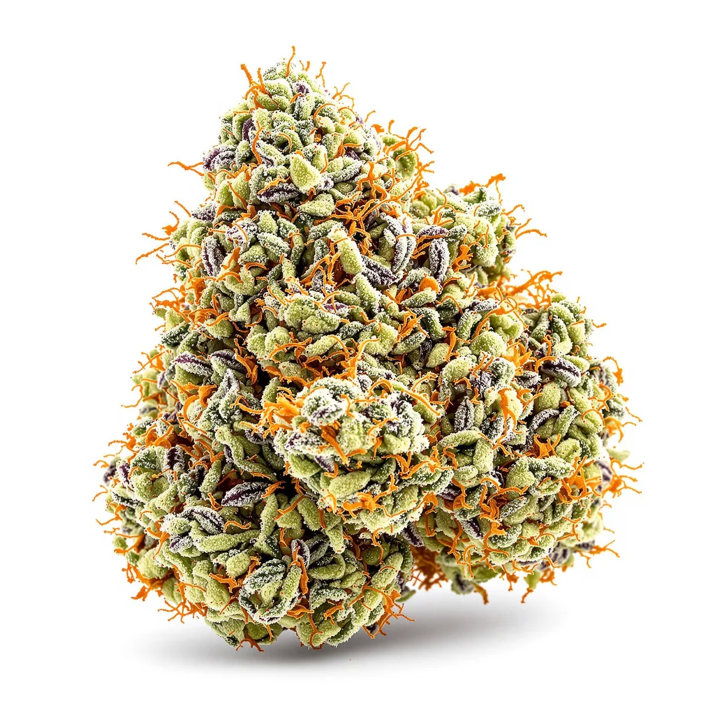 Critical 47 58% indica / 42% sativa flower with visible trichomes