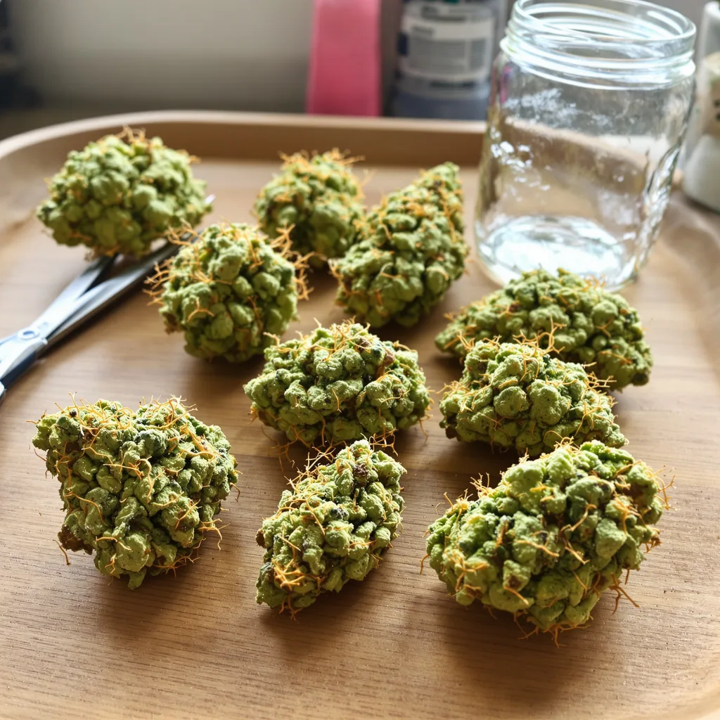 Critical Crack 15% indica / 85% sativa flower with visible trichomes