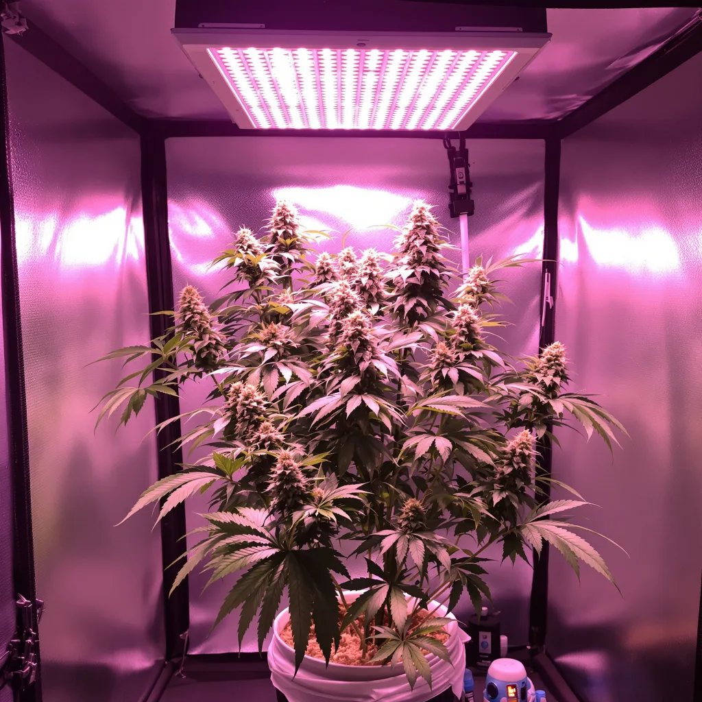 Critical Glue cannabis plant in flowering stage — 70–110 cm autoflower