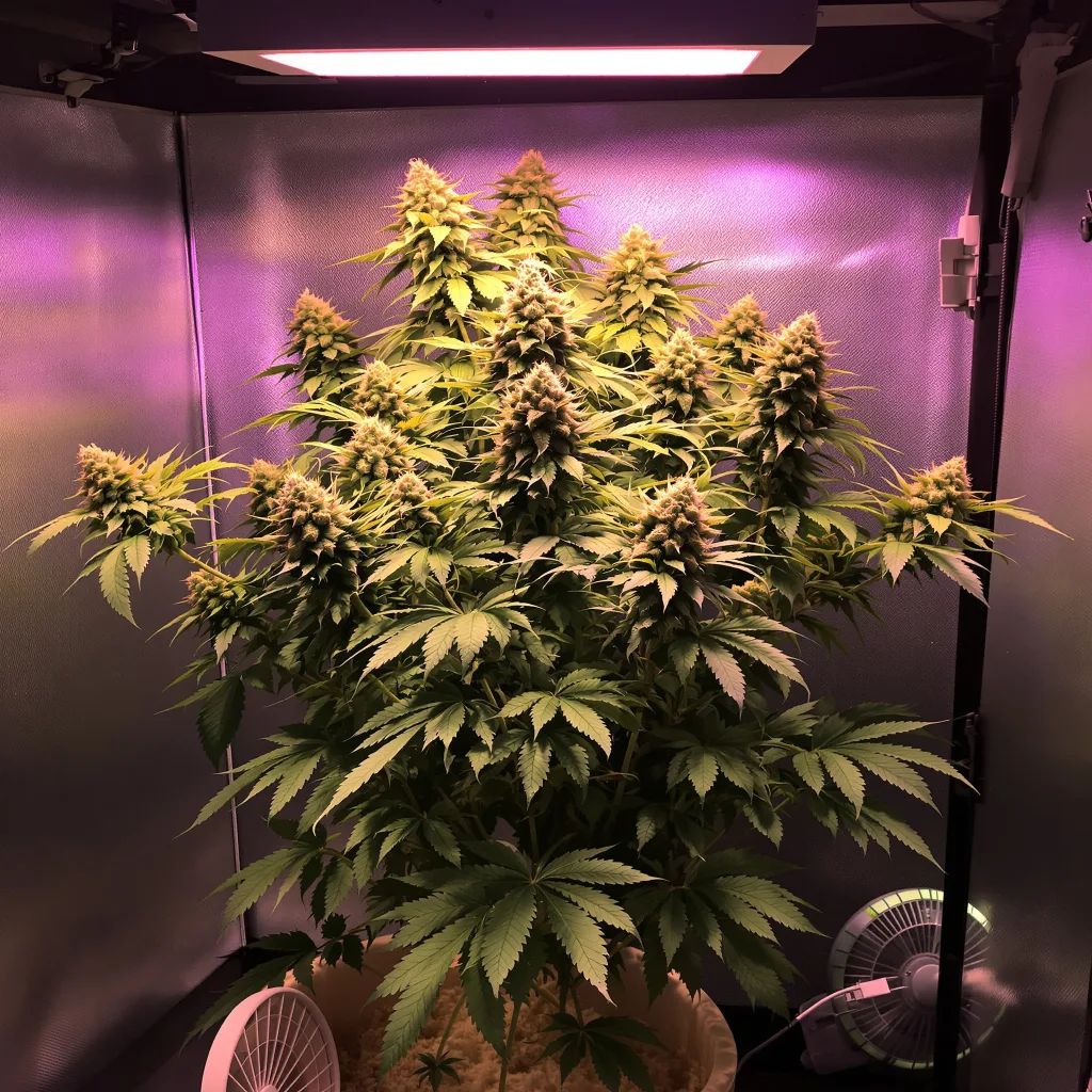 Critical Plus cannabis plant in flowering stage — Medium feminised