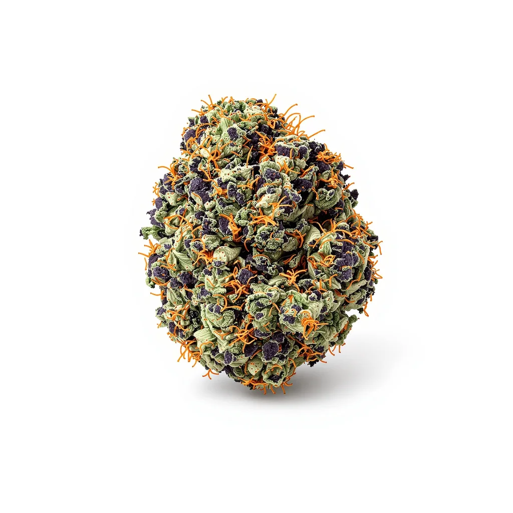 Critical Sensi Star 86% indica / 14% sativa flower with visible trichomes