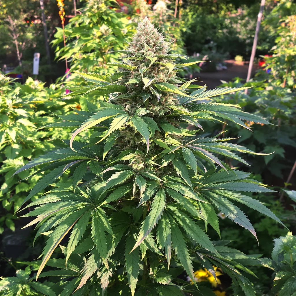 Critical Skunk 75% indica / 25% sativa flower with visible trichomes