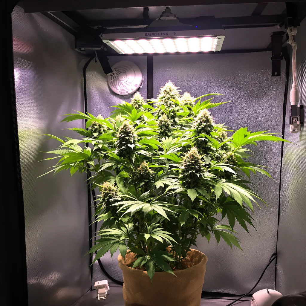 Crosswalker cannabis plant in flowering stage — 70–110 cm feminised