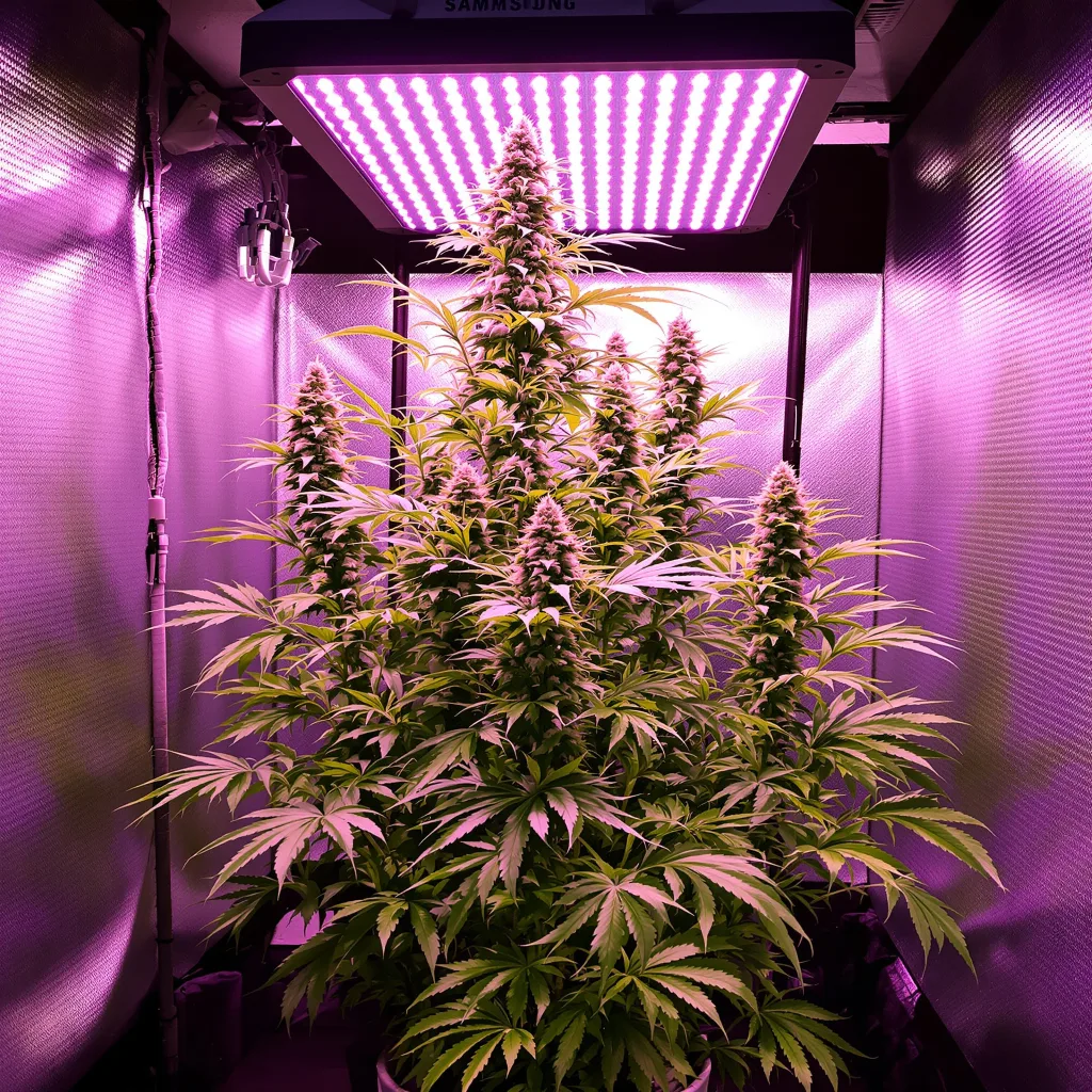Crystal Coma cannabis plant in flowering stage — 170–210 cm feminised
