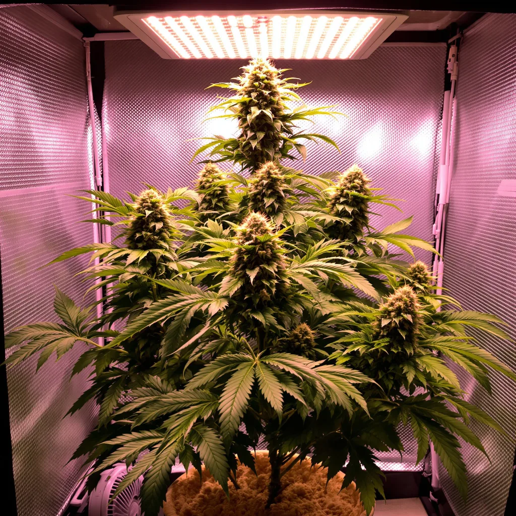 Dairy Queen cannabis plant in flowering stage — Short autoflower