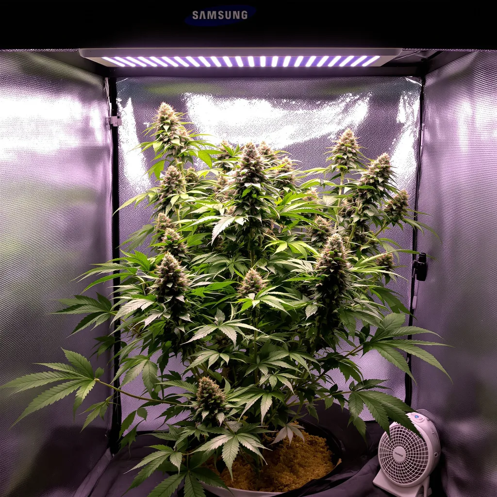 Dark Star cannabis plant in flowering stage — 120cm - 140cm feminised