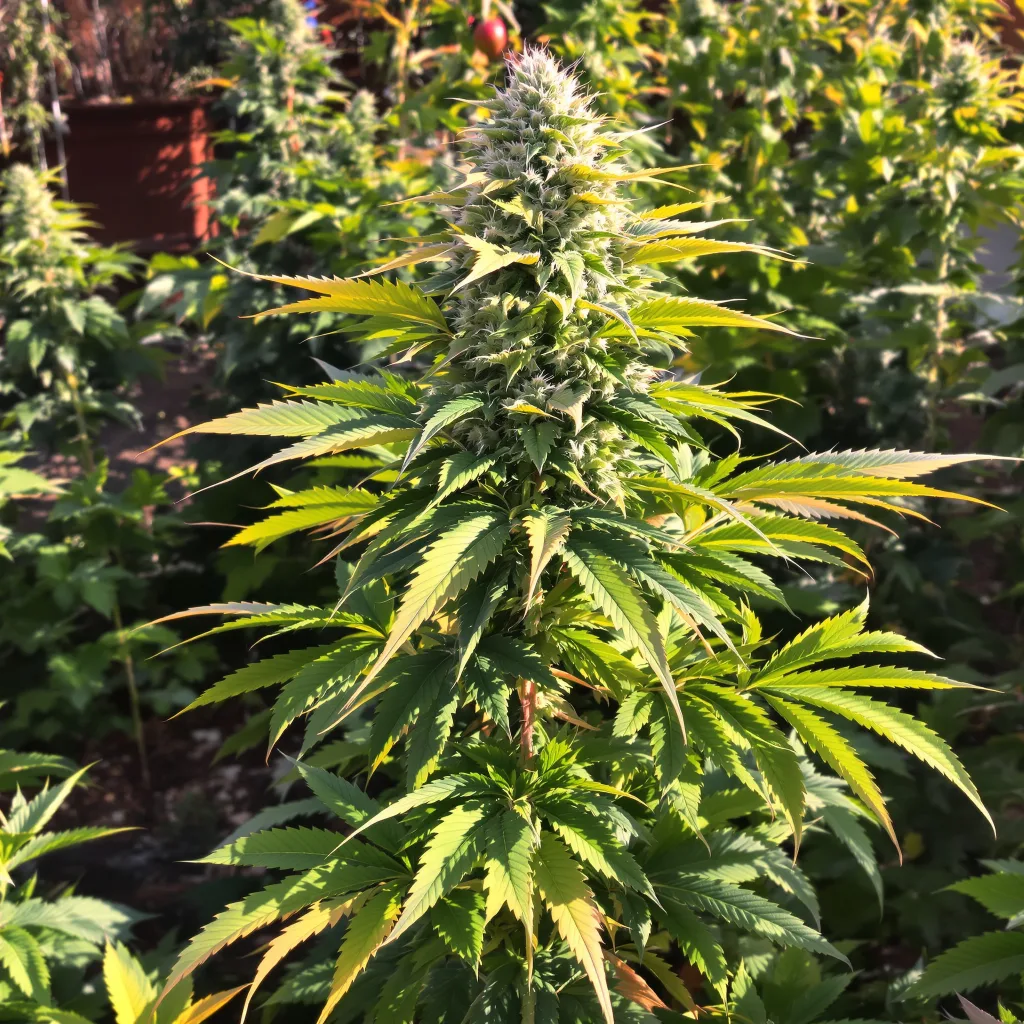 Dawgfather OG 88% indica / 12% sativa flower with visible trichomes