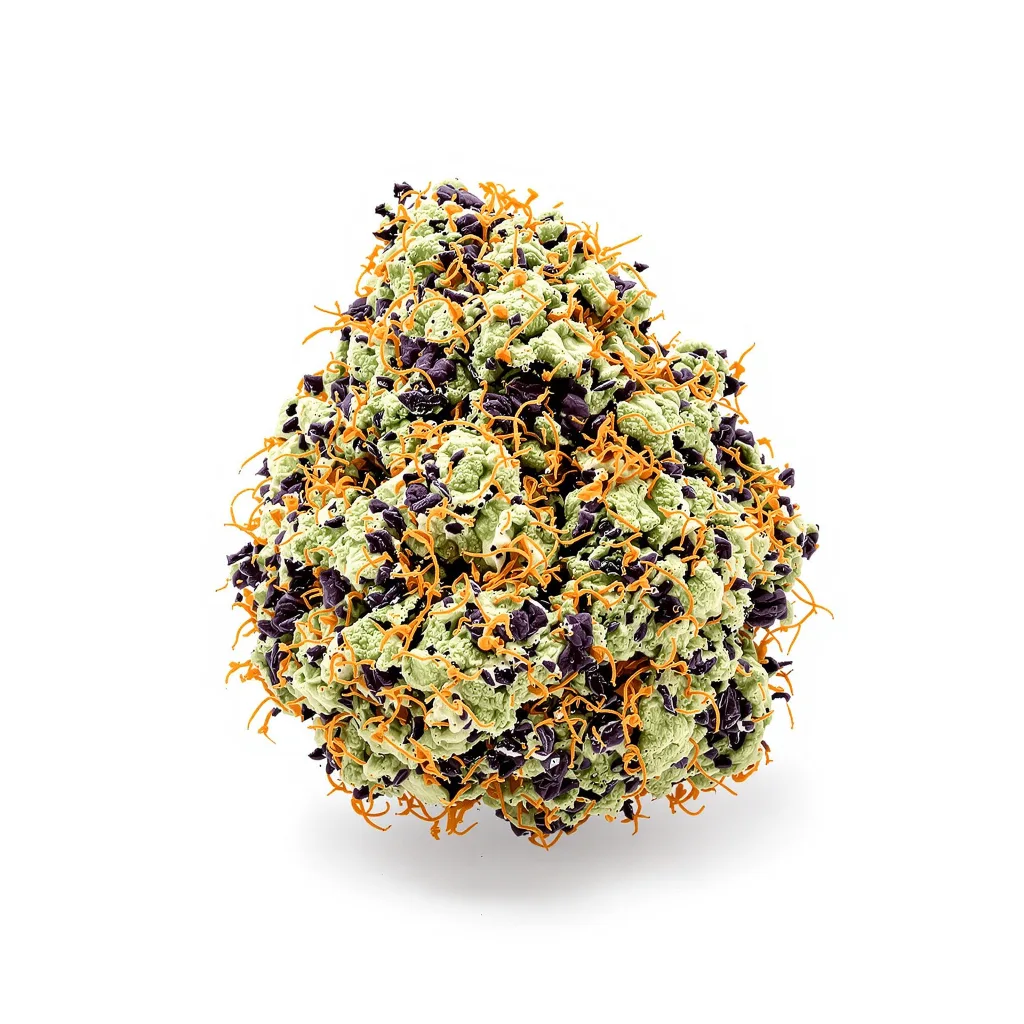 Denver Maple 81% indica / 19% sativa flower with visible trichomes