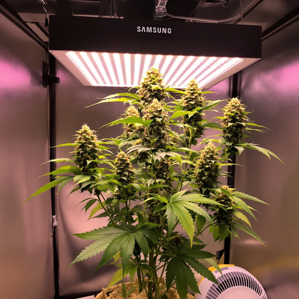 Diablo cannabis plant in flowering stage — Short autoflower